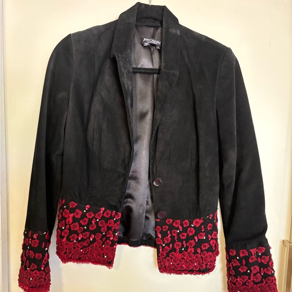 Vintage Betsey Johnson Suede Jacket Size S - Picture 1 of 7
